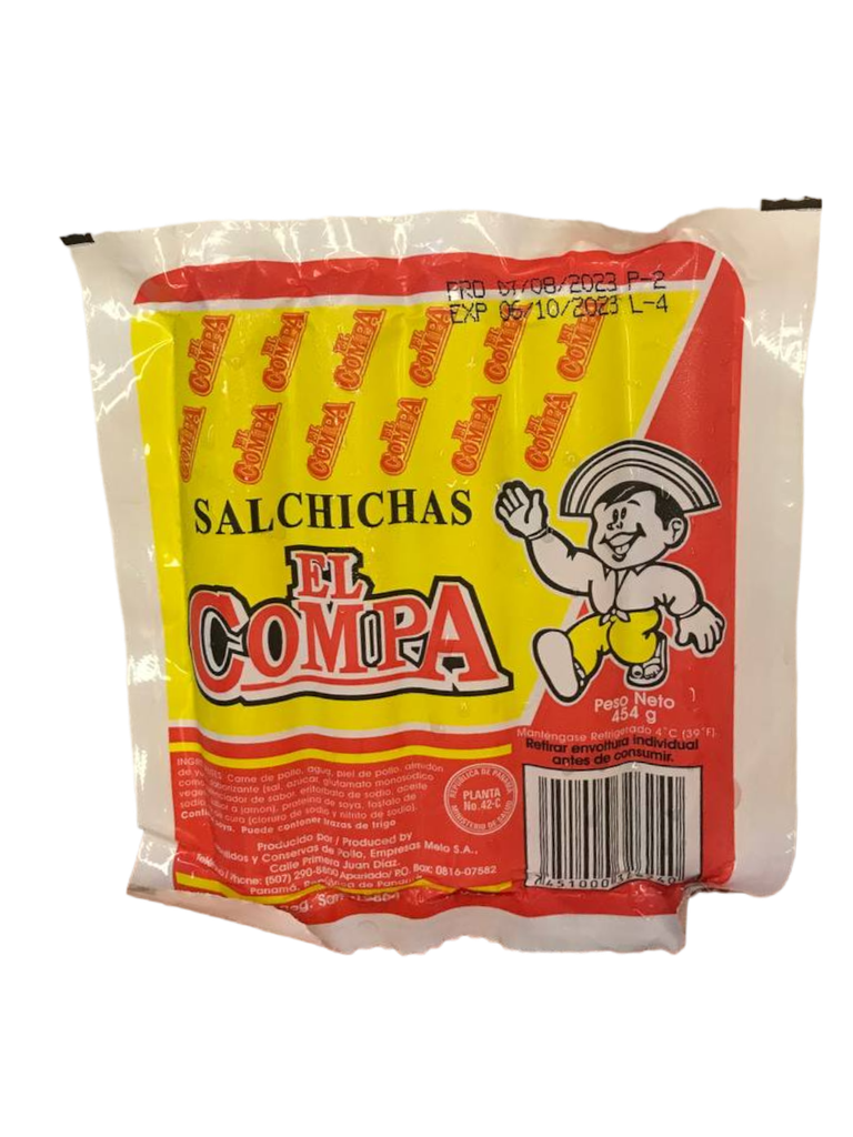 SALCHICHA EL COMPA MELO 1lb/454g