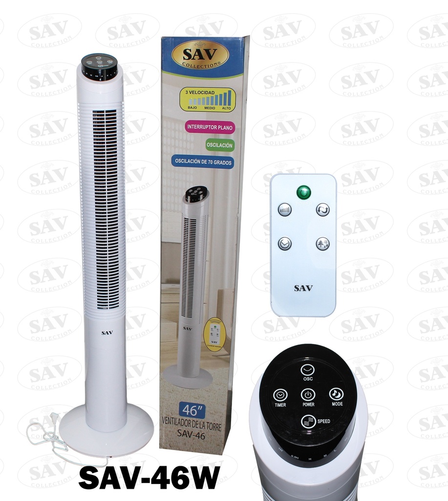 ABANICO DE TORRE 46" SAV BLANCO