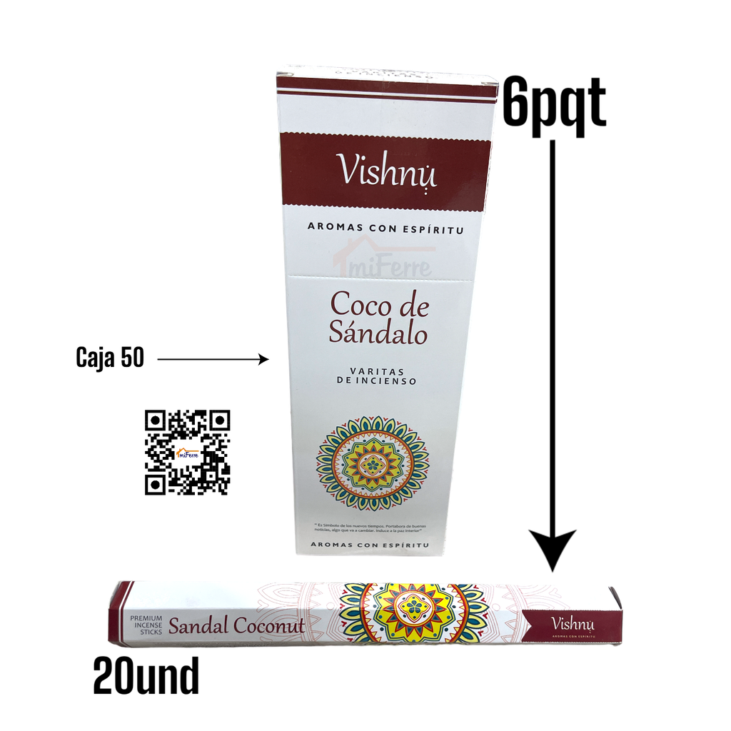 PQT INCIENSO COCO DE SANDALO SAV