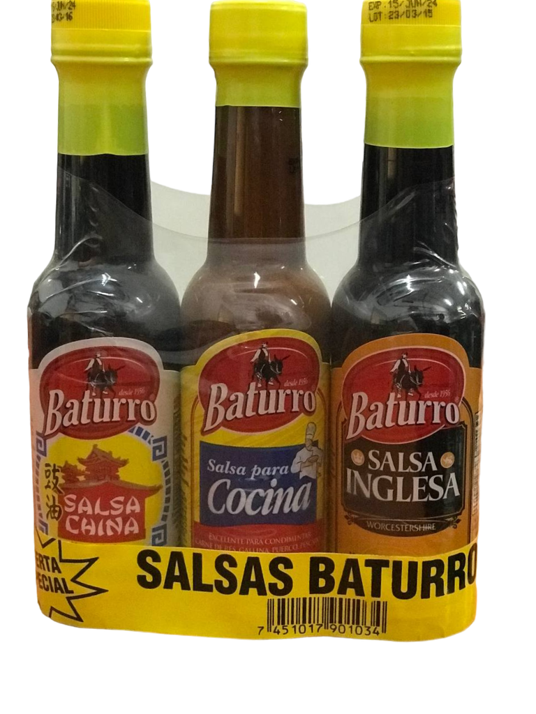 3-PACK SALSAS BATURRO 5.5oz/16