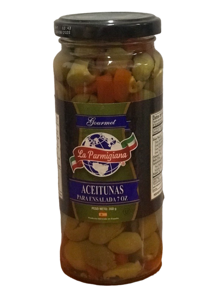 ACEITUNAS PARMIGIANA PARA ENSALADA 7oz/350g