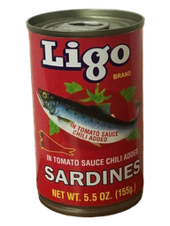 [0808] SARDINA LIGO EN SALSA DE TOMATE CHILI 155g/100