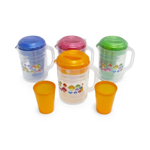 [1528P] JARRA PLASTICA 1.3L CON 2VASOS
