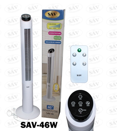 [SAV-46W] ABANICO DE TORRE 46" SAV BLANCO