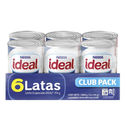 [12592264] LECHE IDEAL NESTLE 314G 6PACK