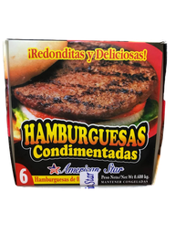 [6-01-344] CARNE DE HAMBURGUESA AMERICAN STAR 0.68Kg/6u/24